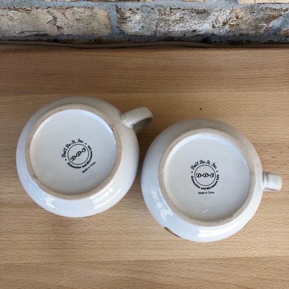 Vintage  Set Of 2 DAT'L DO-IT INC DDI Potato Soup Onion Soup Recipe Bowls Cups - Picture 8 of 14